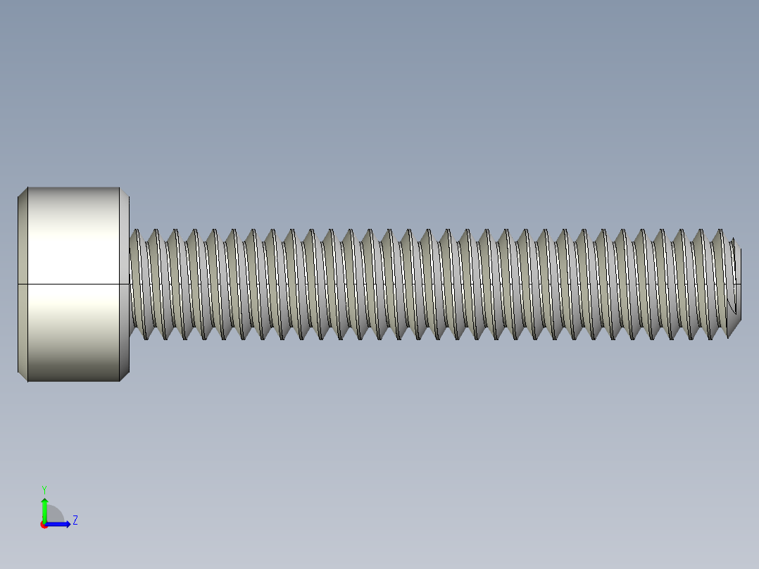 M4 x 0.7mm Thread 22mm LONG SOCKET HEAD CAP SCREW.IGS左视图