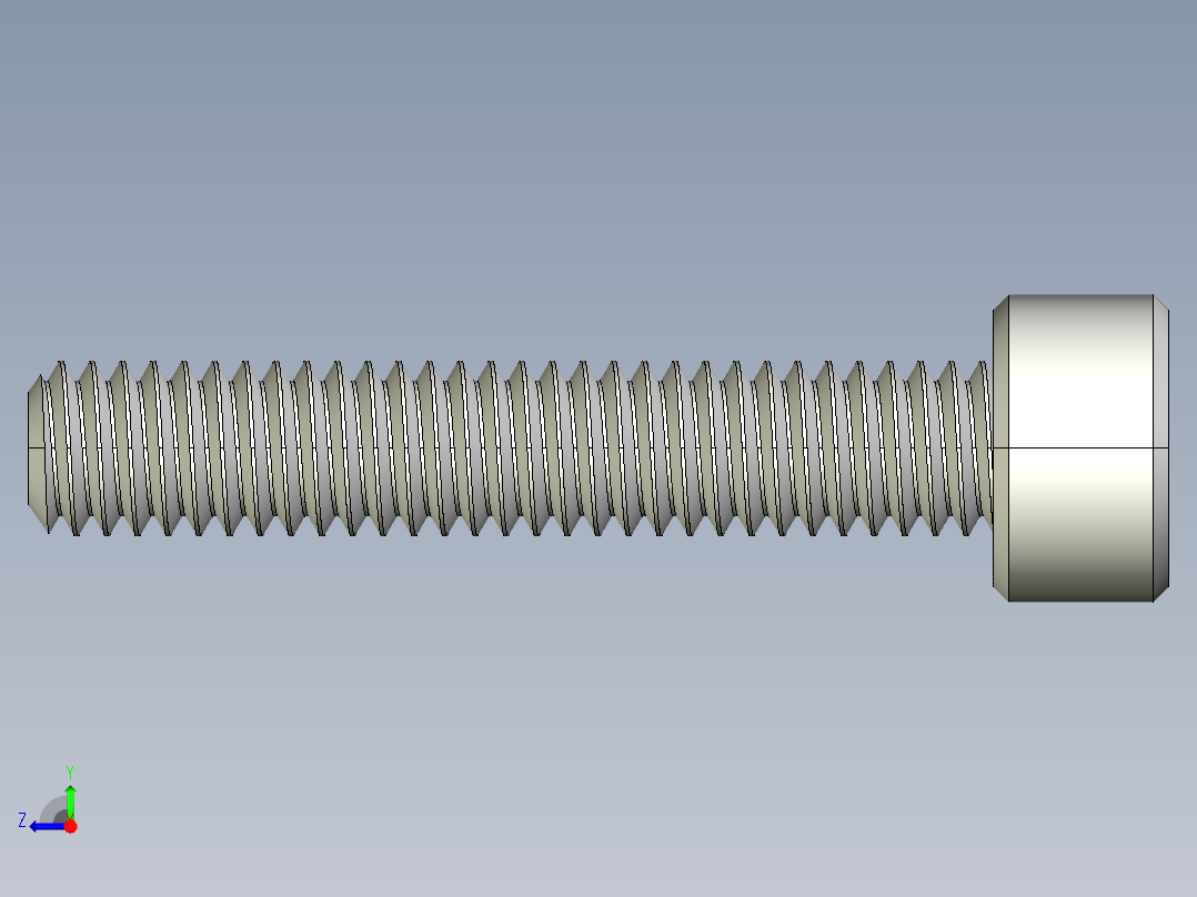 M4 x 0.7mm Thread 22mm LONG SOCKET HEAD CAP SCREW.IGS右视图