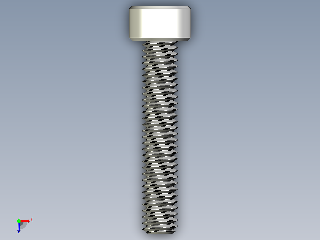 M4 x 0.7mm Thread 22mm LONG SOCKET HEAD CAP SCREW.IGS俯视图