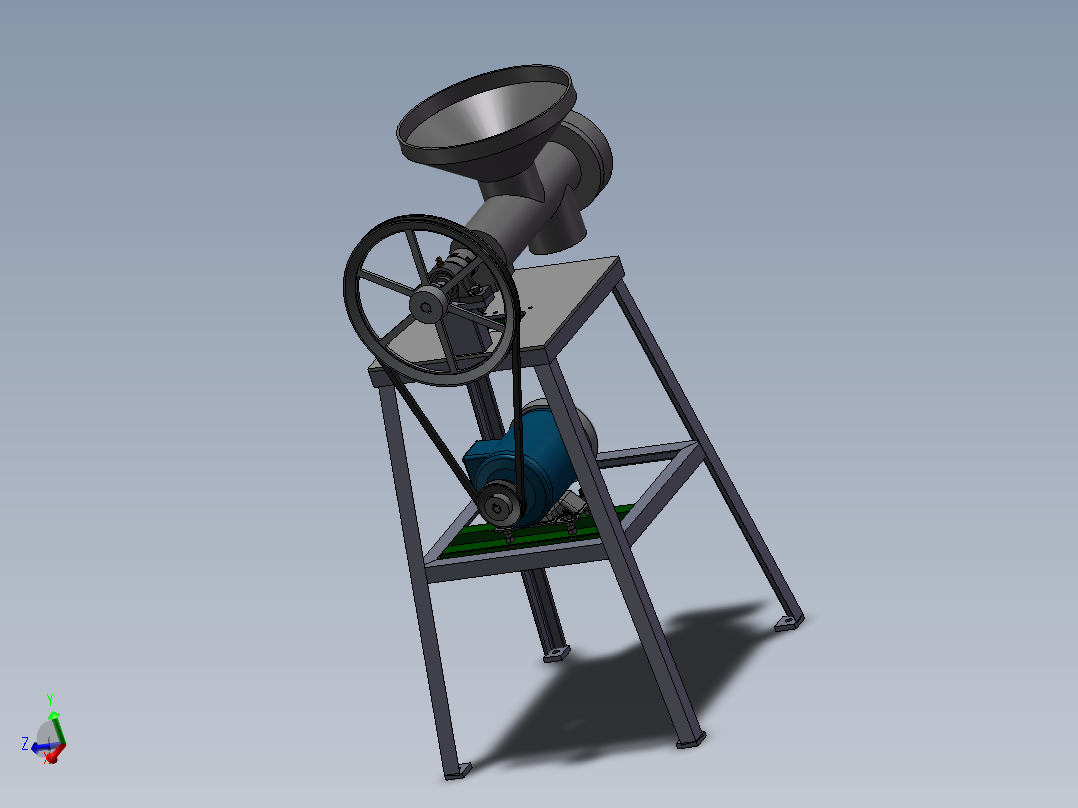 小型对辊面粉研磨机结构设计