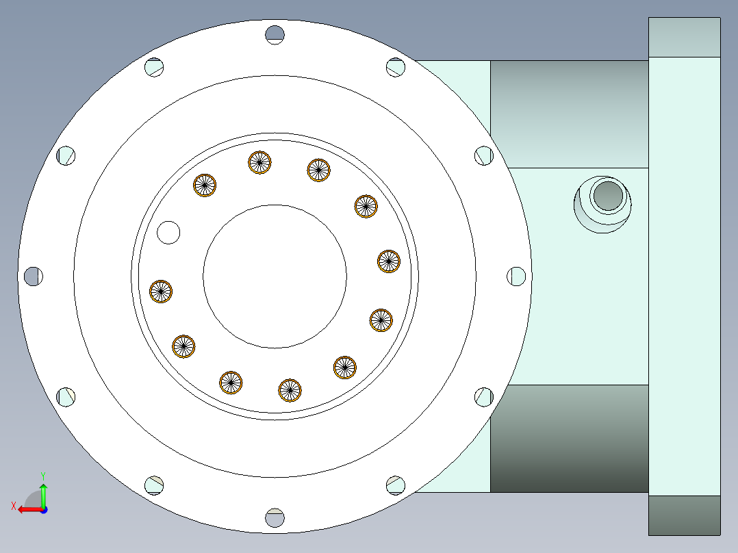 直齿ZPLH160-L3 35-114.3-200-M12.stp后视图