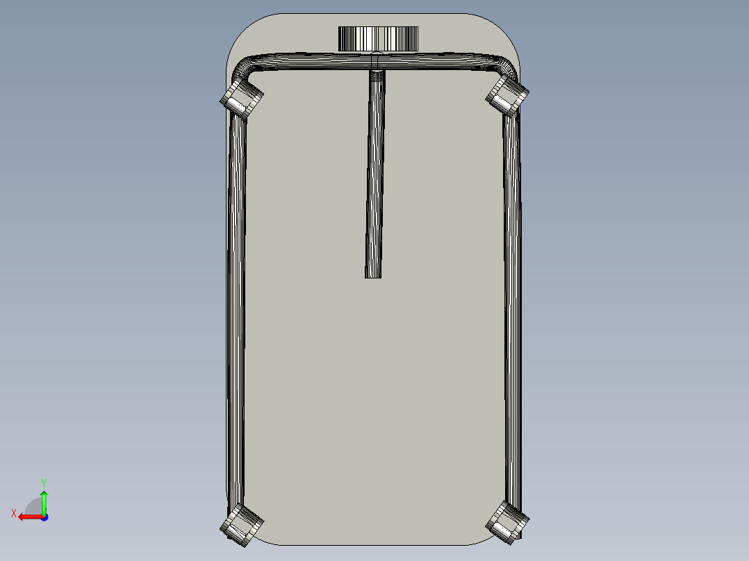 医院床头柜+柜后视图