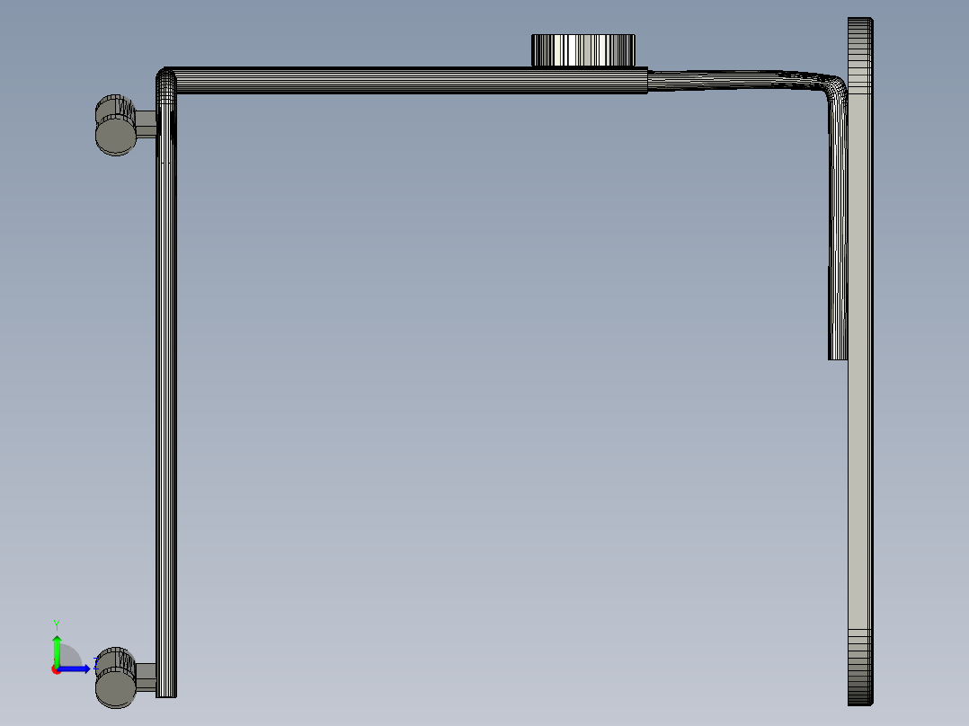 医院床头柜+柜左视图