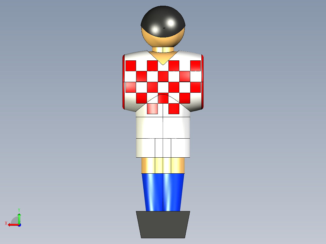 桌上足球图-克罗地亚后视图