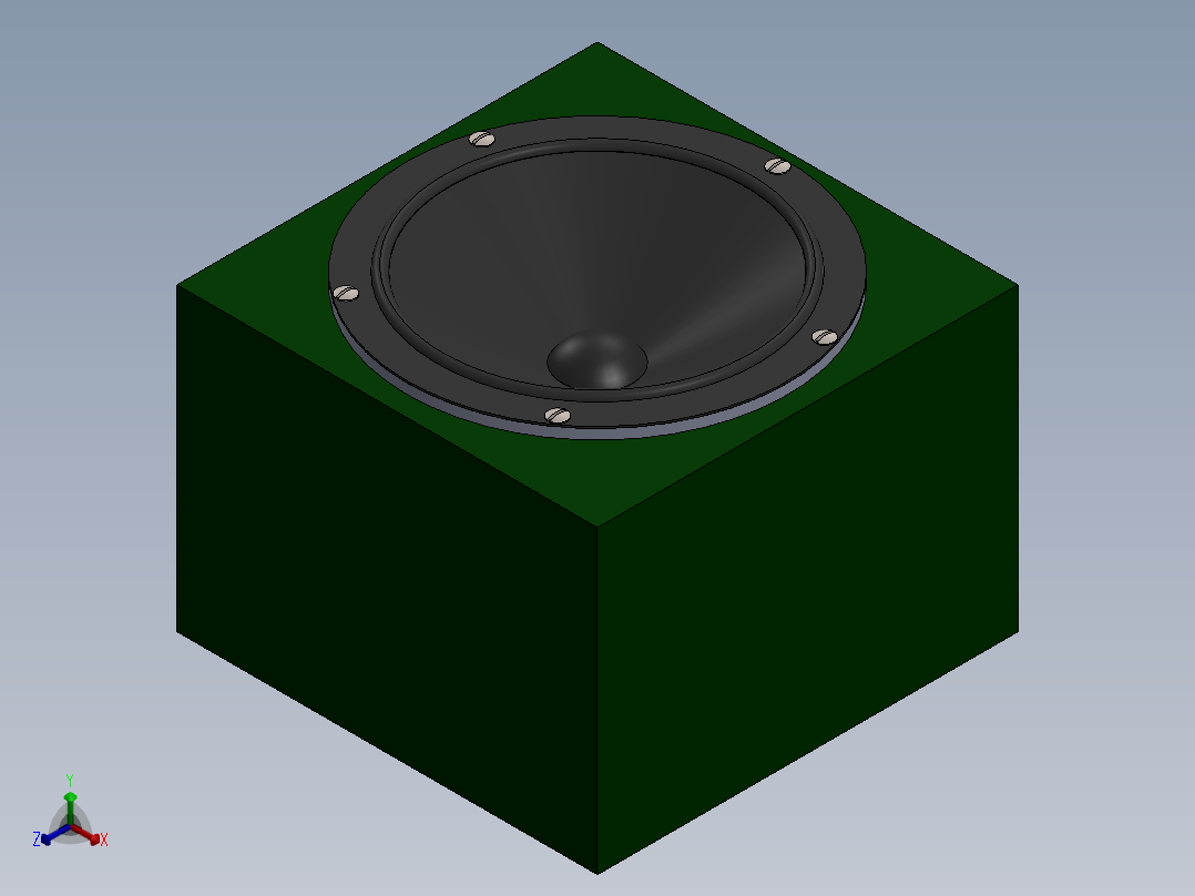 扬声器正等轴测图