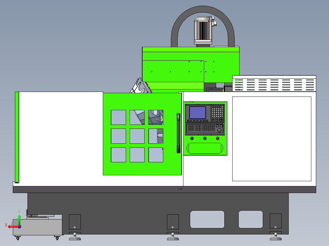 1513特大型钻攻中心sw18可编辑后视图