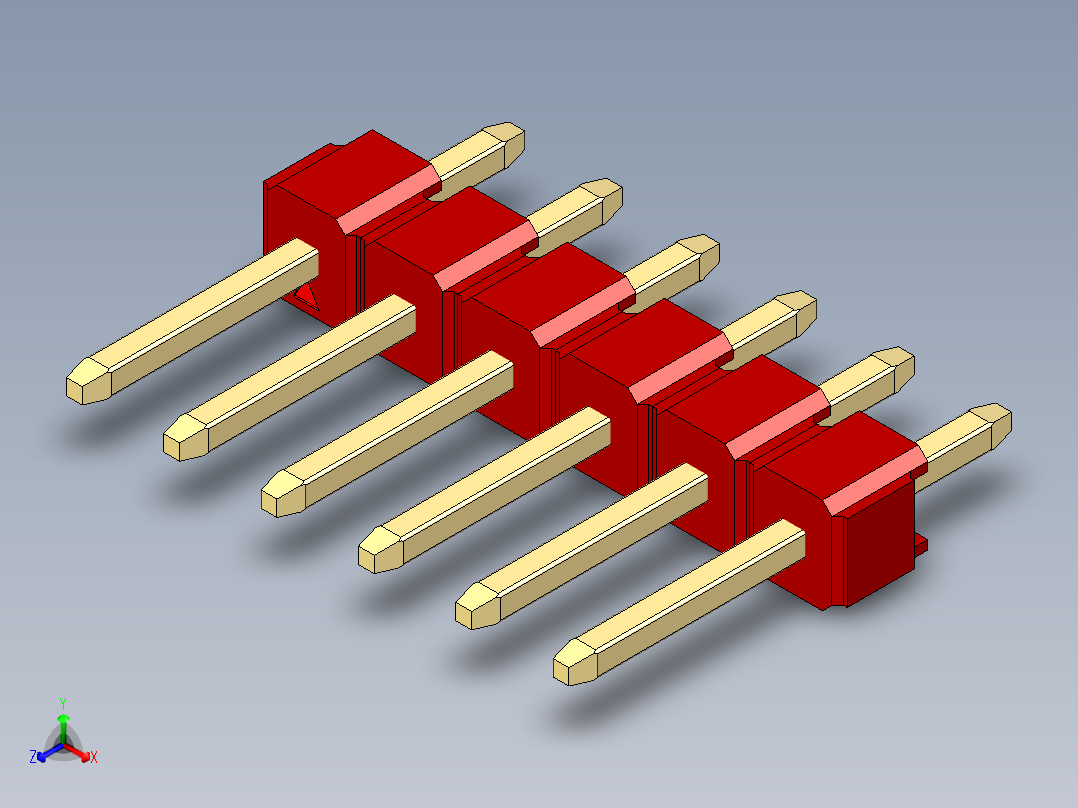 彩色公头100mil（2.54mm）系列-DS1021_red_1x06p_100mil_Type1_rev1.0