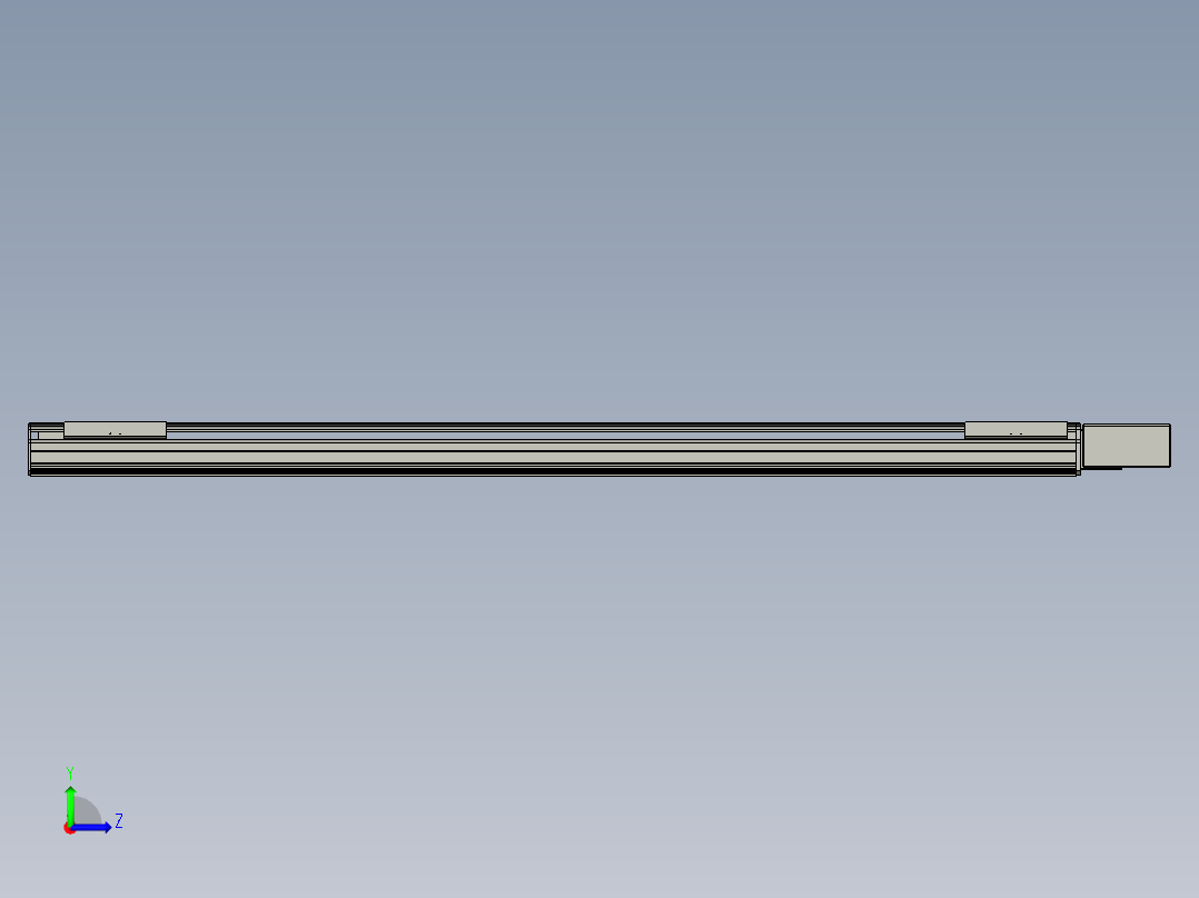 直线模组LHB21-L40-S2000-BL设计图纸左视图