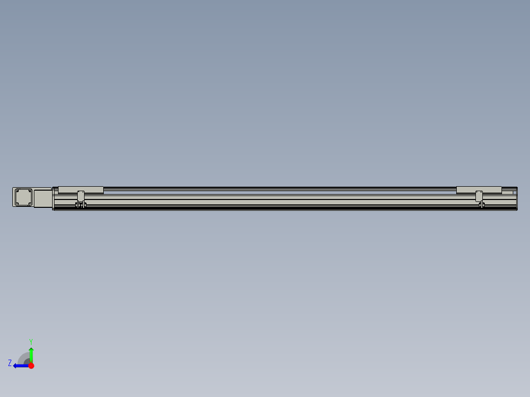 直线模组LHB21-L40-S2000-BL设计图纸右视图