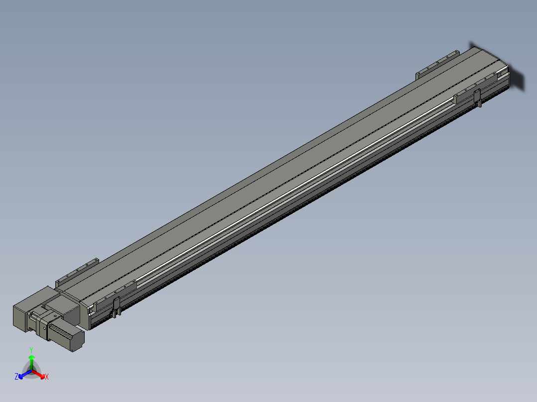 直线模组LHB21-L40-S2000-BL设计图纸正等轴测图