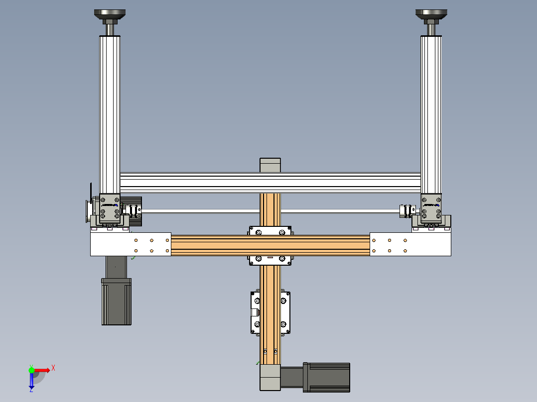 威洛博一般环境皮带-EB4+型材龙门三轴组合俯视图