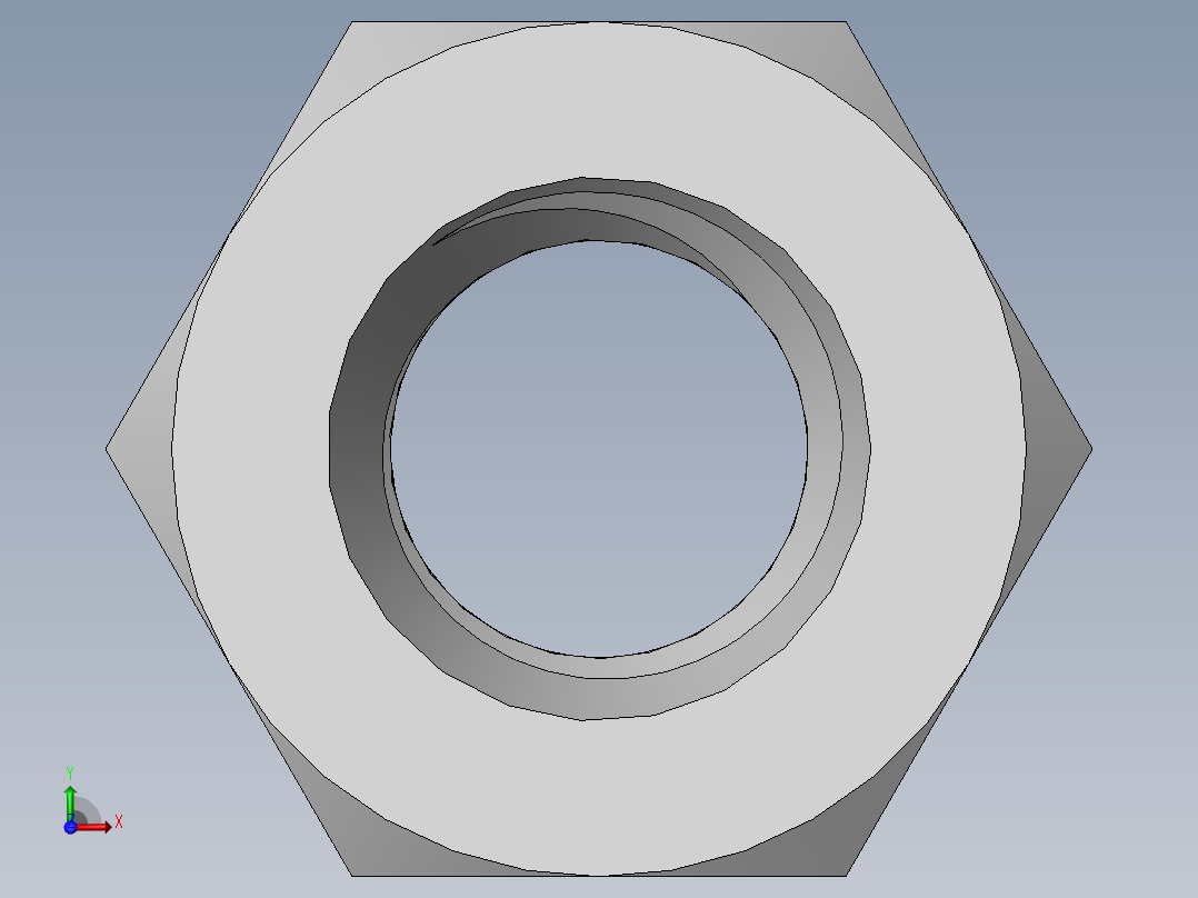 DIN 934 螺母-M8 Nut.SLDPRT前视图
