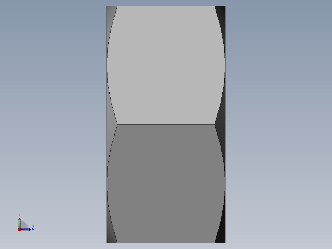 DIN 934 螺母-M8 Nut.SLDPRT左视图