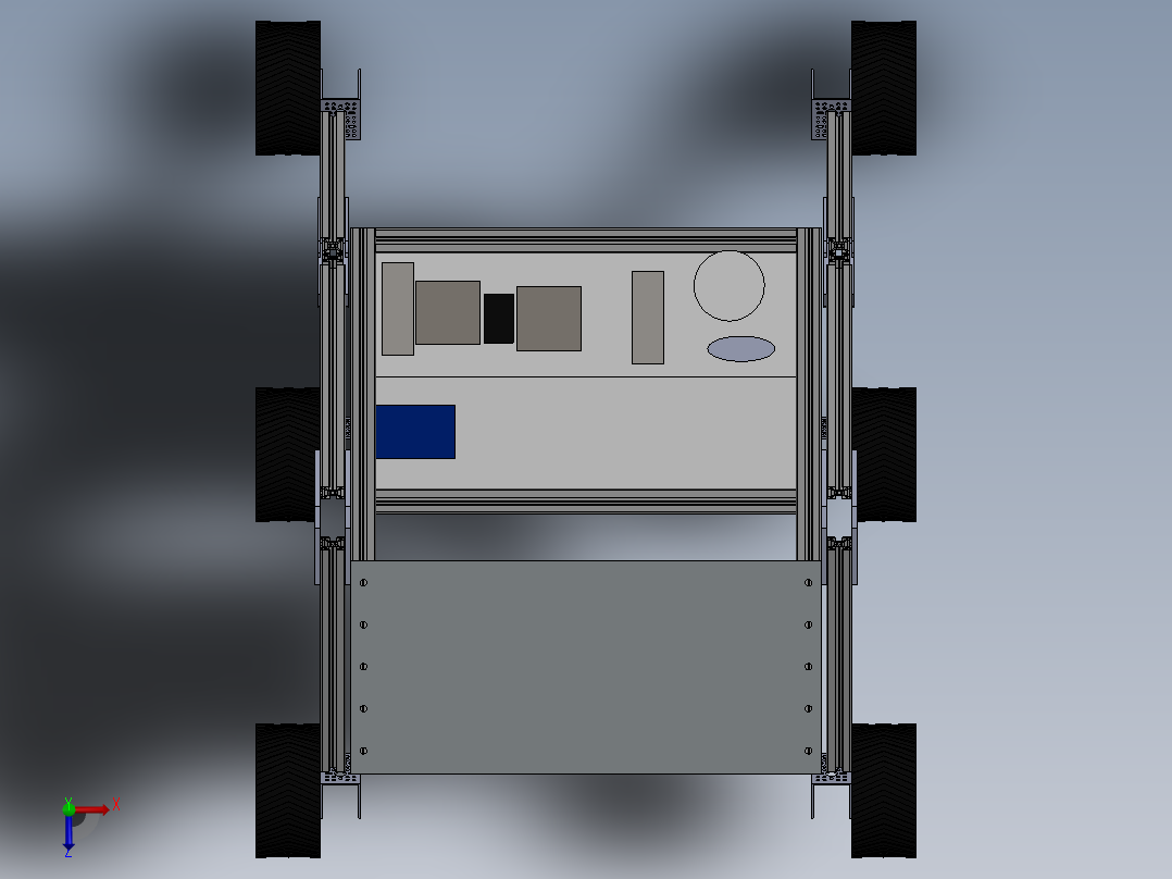 智能小车俯视图