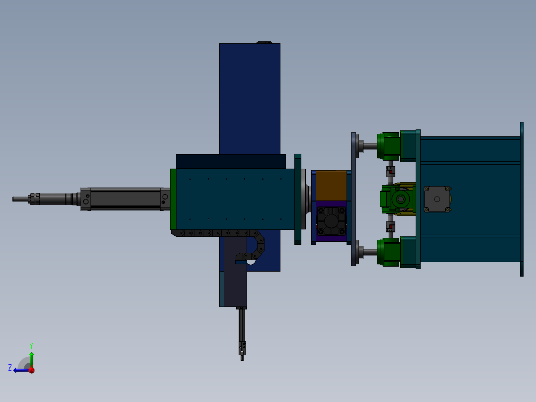 冲床油压机送料机械手右视图