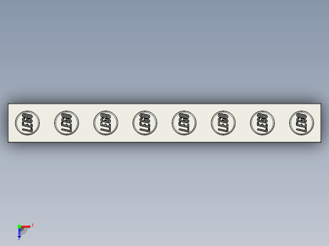 乐高套装 4421基本积木-4211392 - 3008 Medium Stone Grey Brick 1 x 8.STEP俯视图