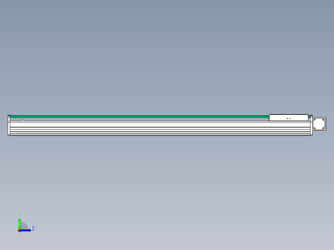 东锦同步带传动-直线滑台模组DH270B-C-L150-S1700-BL-P750W-C3左视图