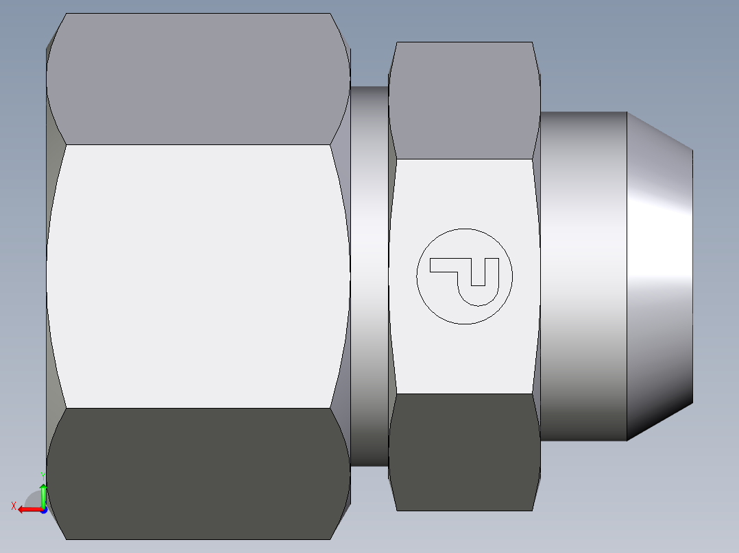 卡套式工业通用硬管接头EO_Weld_connector_AS20S后视图