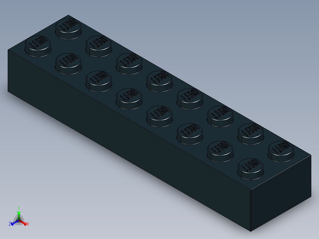 乐高套装 4421基本积木-300726 Black Brick 2 x 8.STEP