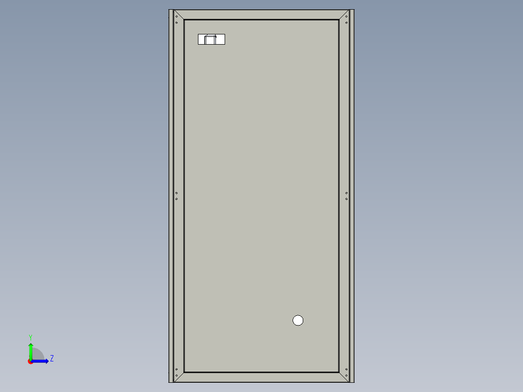 3开门网络服务器机柜左视图
