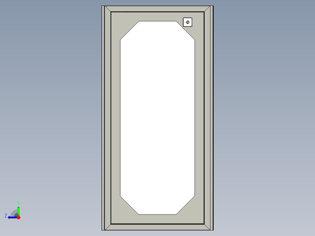 3开门网络服务器机柜右视图