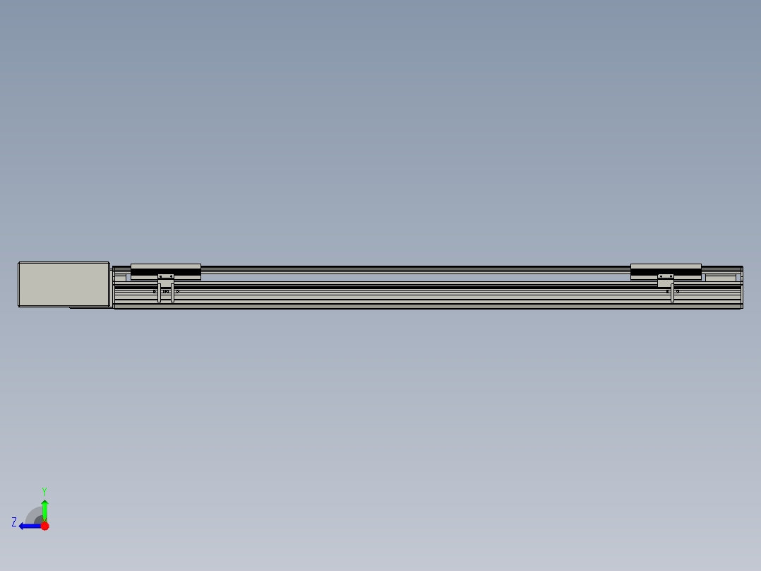 直线模组LHB17-L40-S1050-BR设计图纸右视图