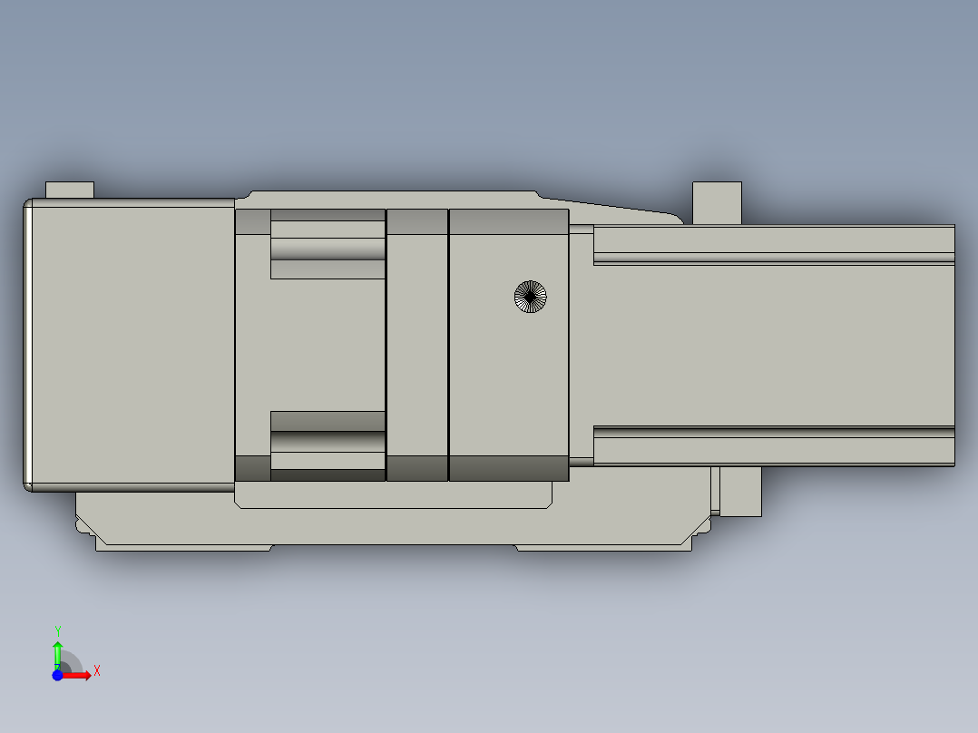 直线模组LHB21-L40-S1650-BL设计图纸前视图