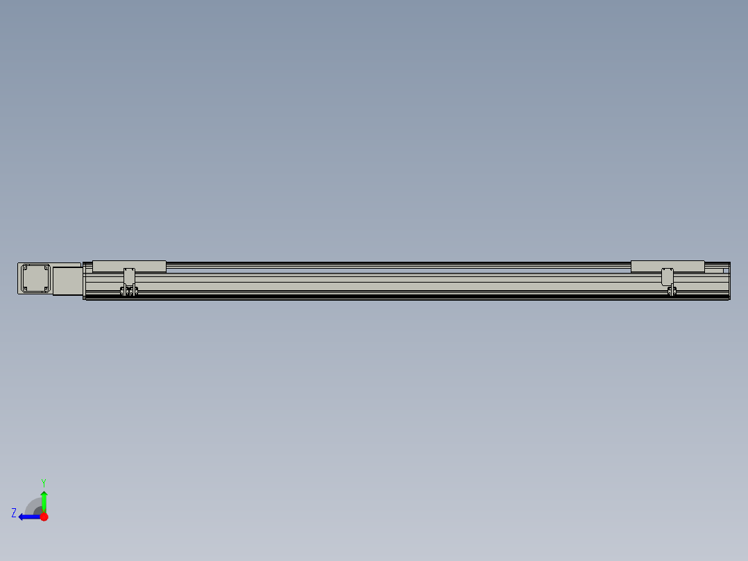 直线模组LHB21-L40-S1650-BL设计图纸右视图