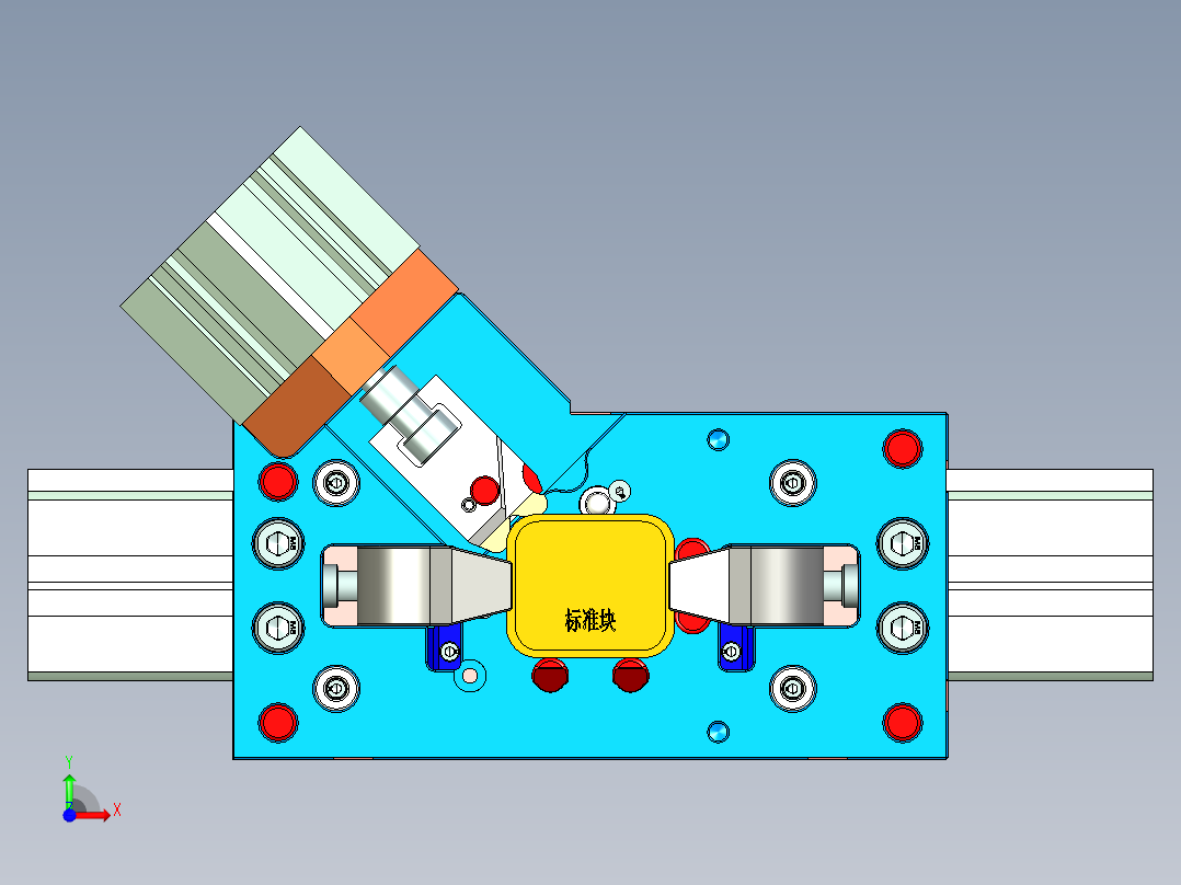 ZJ-W7 HSG-CNC1-47-笔记本CNC工装夹具三维模型内腔加工治具01版前视图