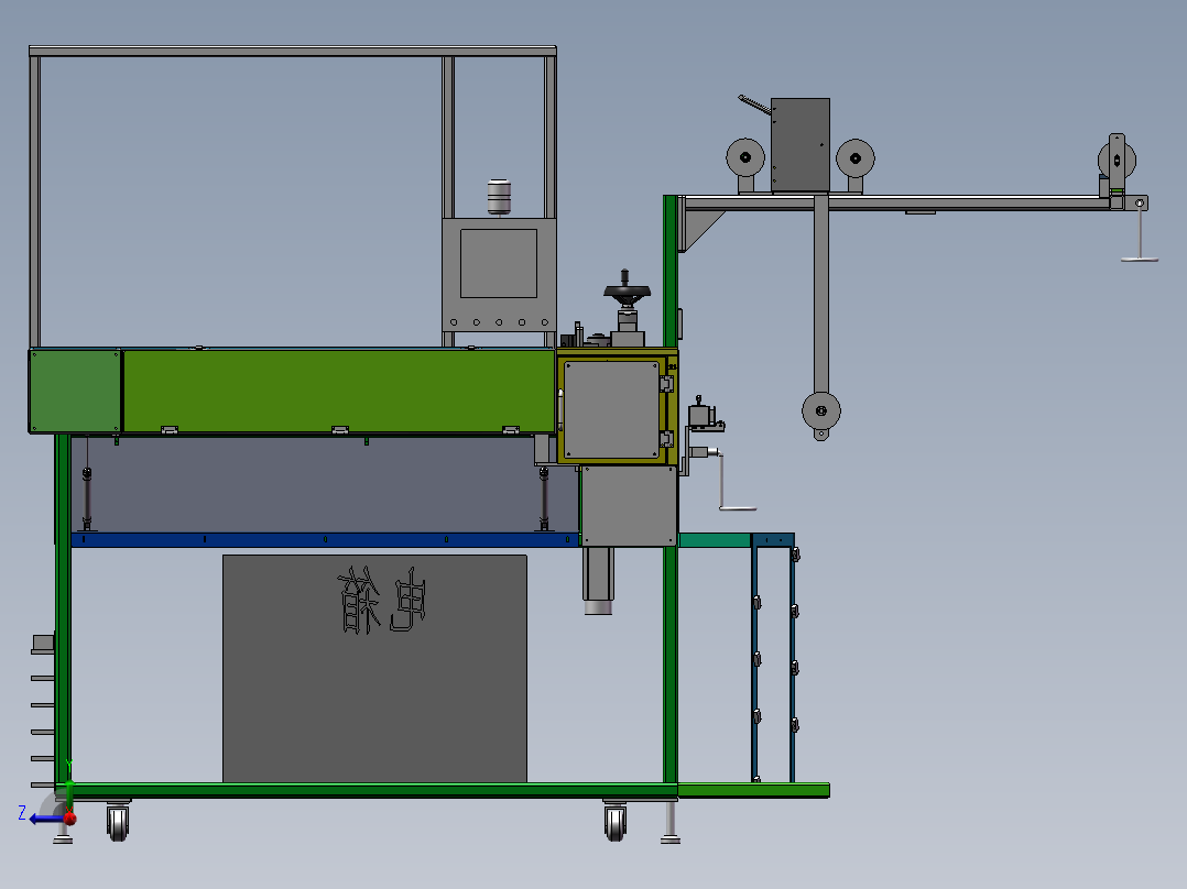自动裁断机sw18可编辑右视图