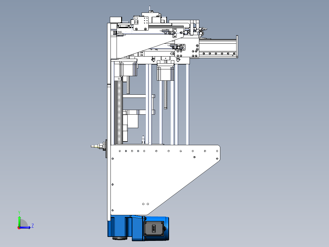 升降料仓（含DFM）sw17可编辑左视图