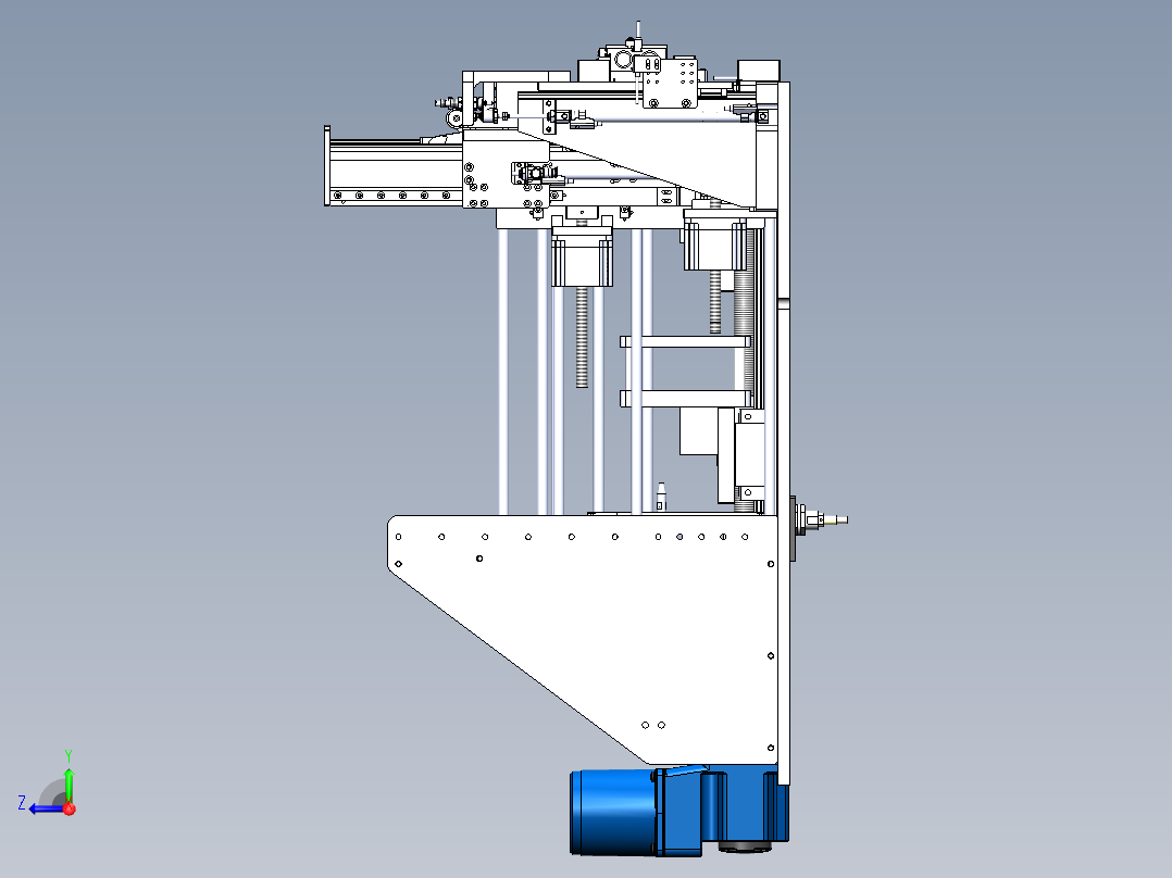 升降料仓（含DFM）sw17可编辑右视图