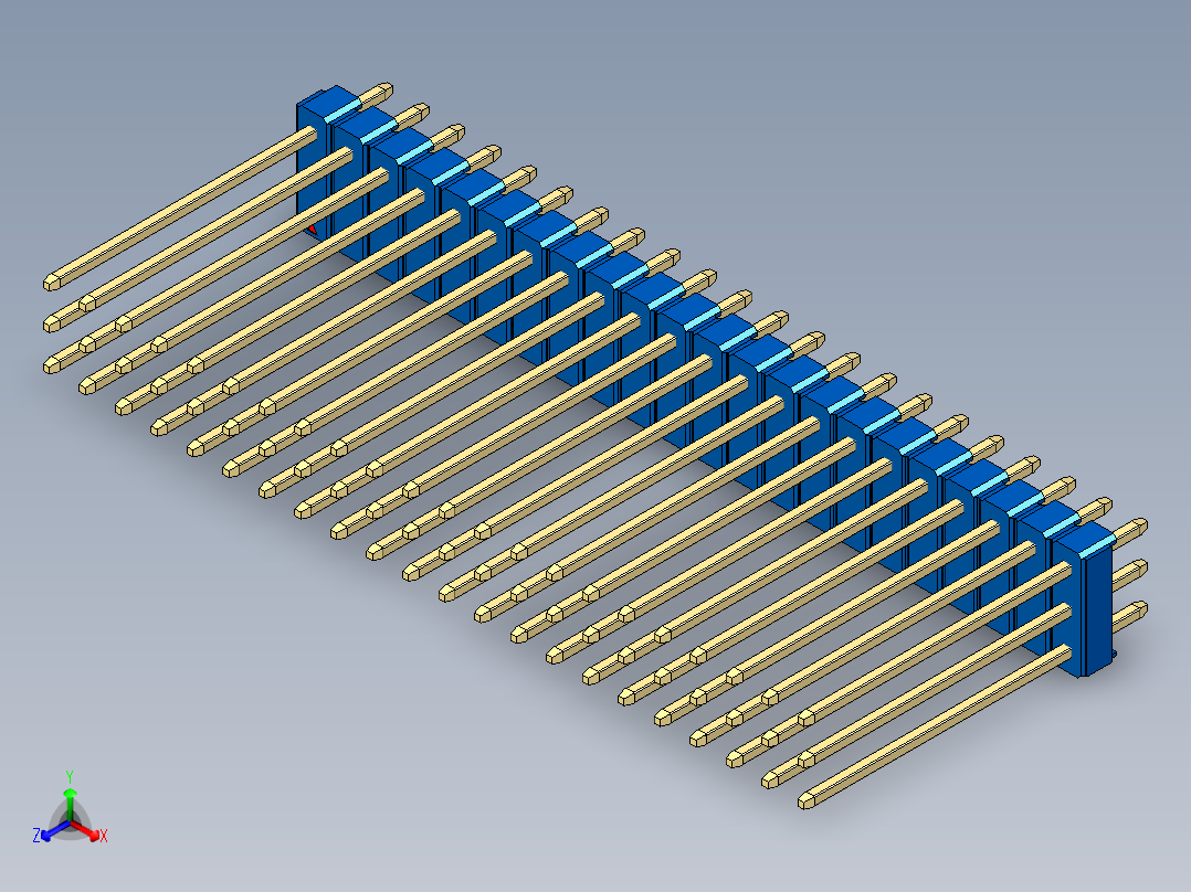 彩色公头100mil（2.54mm）系列-DS1021_blue_3x22p_100mil_Type19_rev1.0