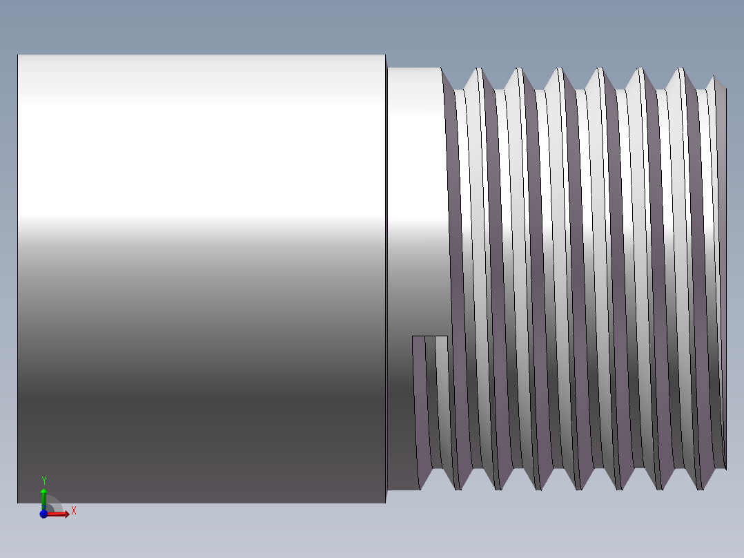 丝头-单外丝 DN15前视图