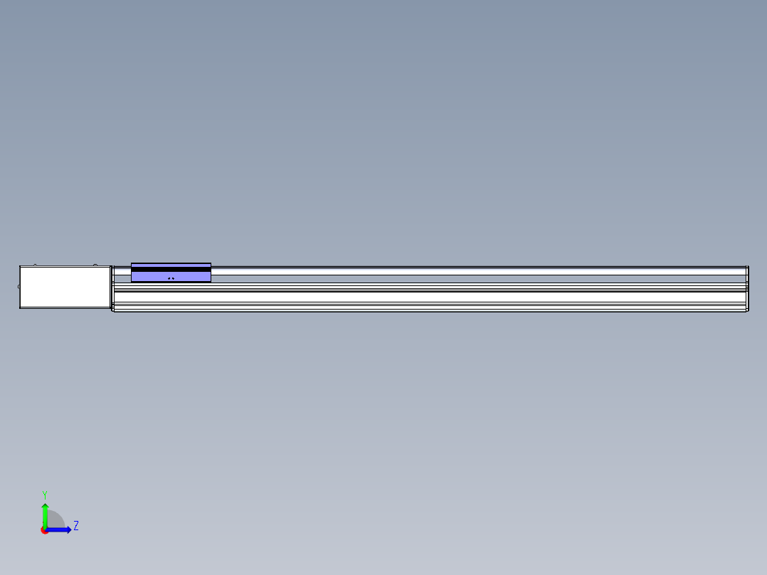 同步带滑台-半封闭B17H-L50-S1000-L-P75-D3左视图