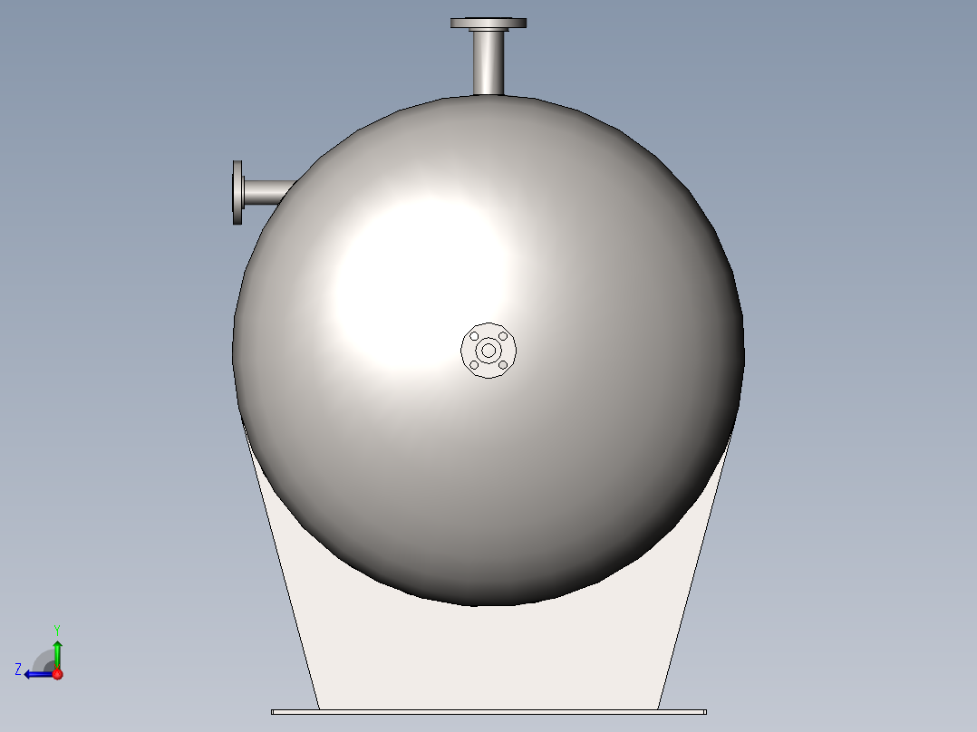1000L卧罐右视图