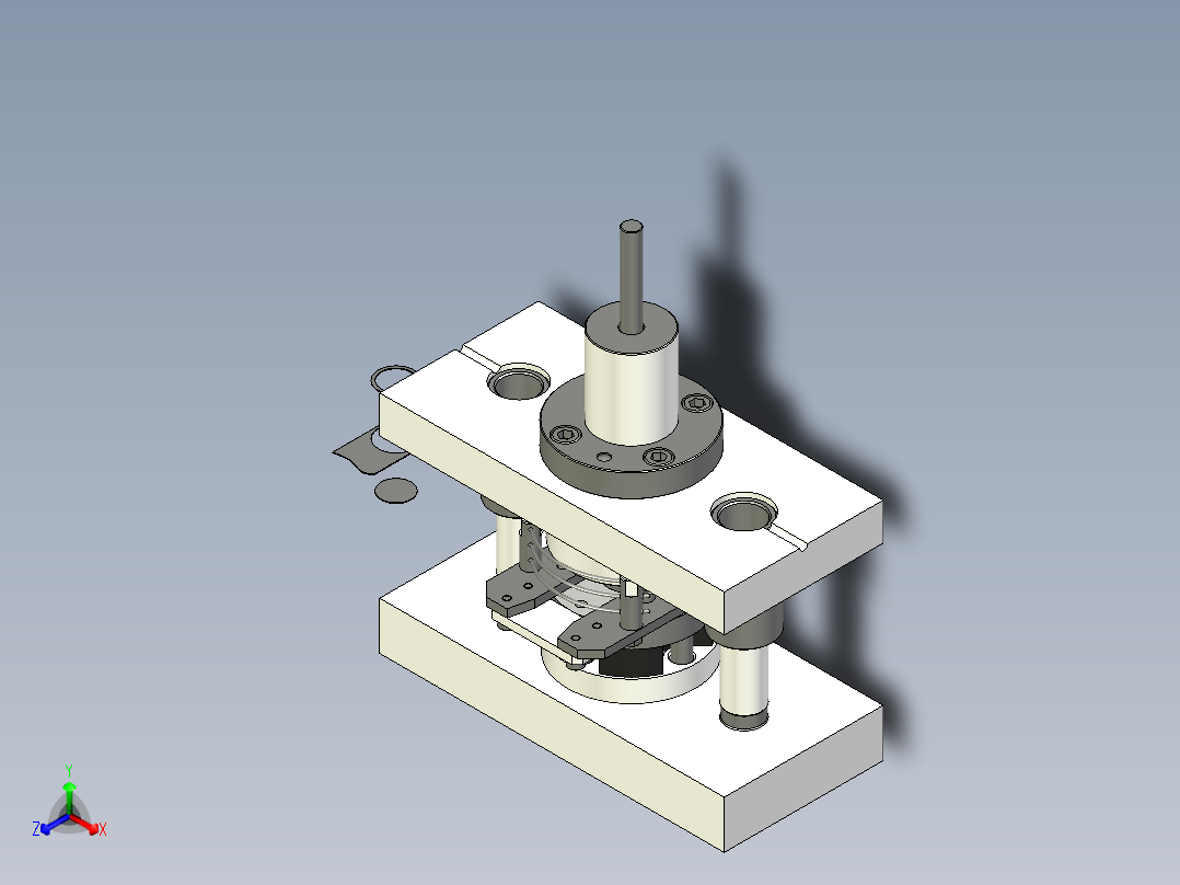 用薄钢切割戒指的冲压模具