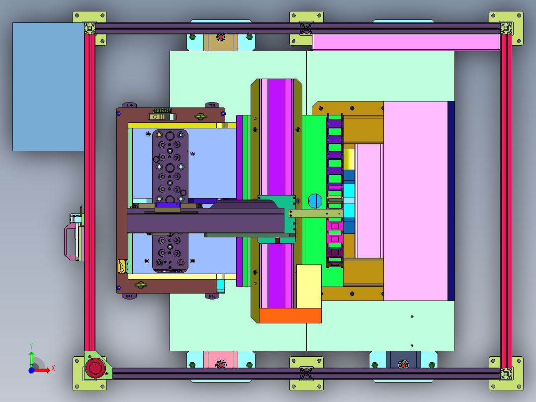 缸盖气门锁夹激光测量机前视图