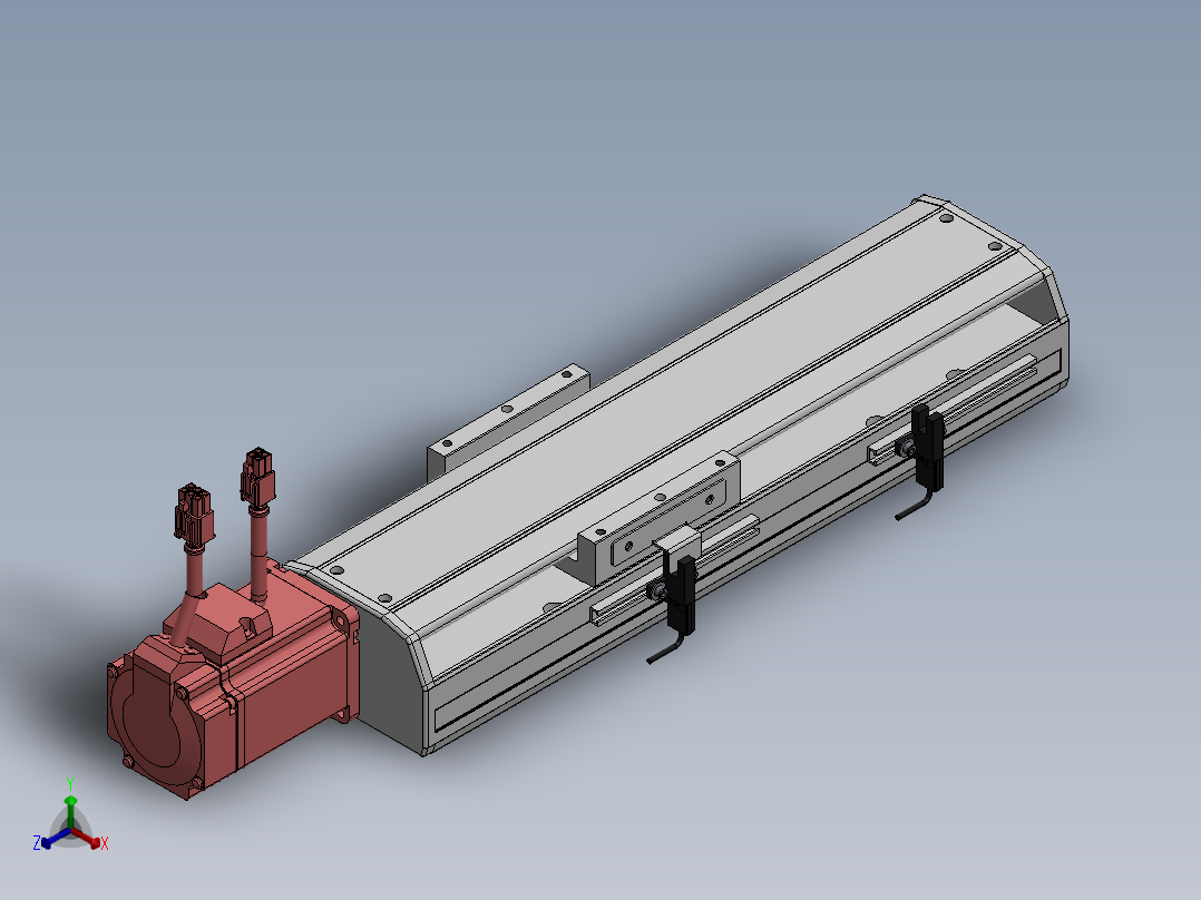 精密模组MY100-T10-150L-BC-P20B-C4-C正等轴测图