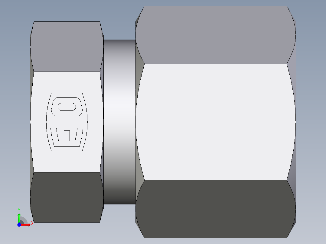 卡套式工业通用硬管接头EO_Blanking_plug_for_tube_ends_ROV10S71前视图