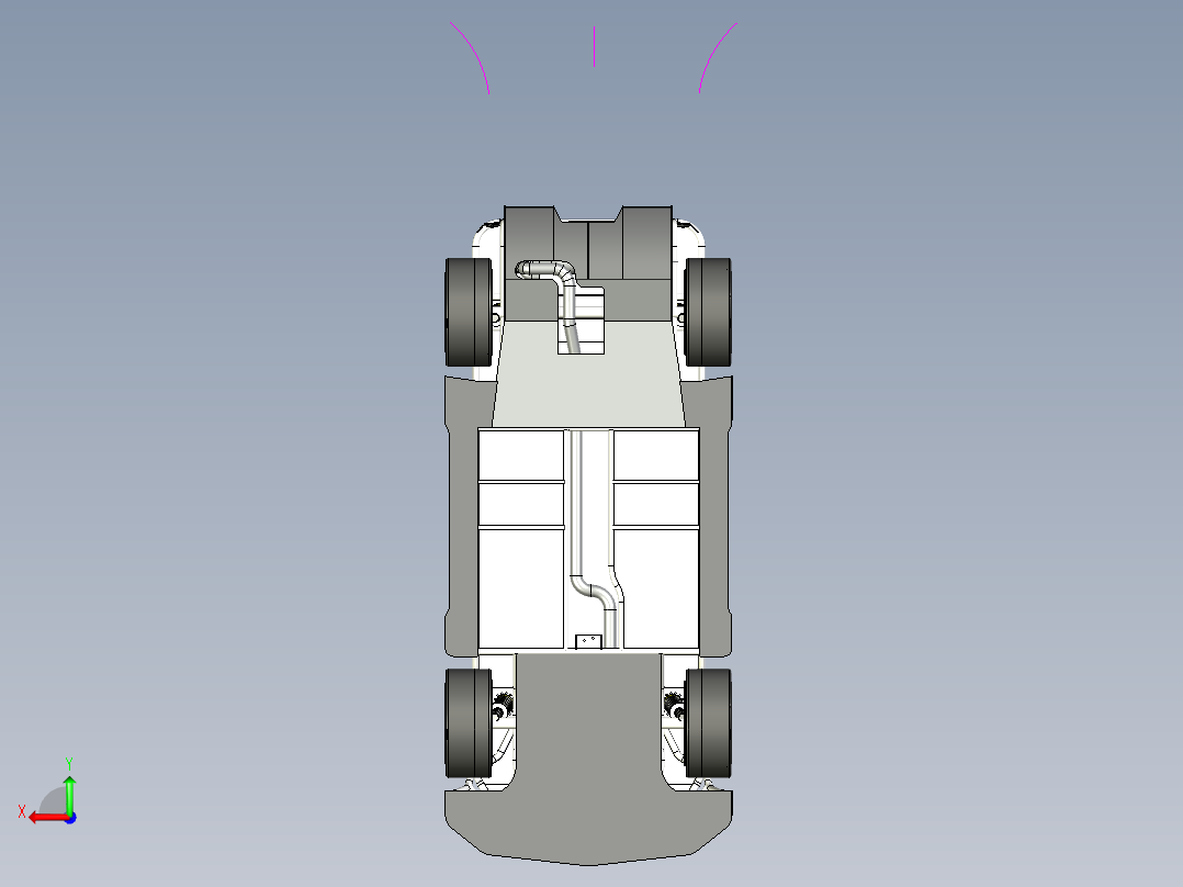 Tubecar钢管车皮卡车模型3D图纸 STP格式后视图