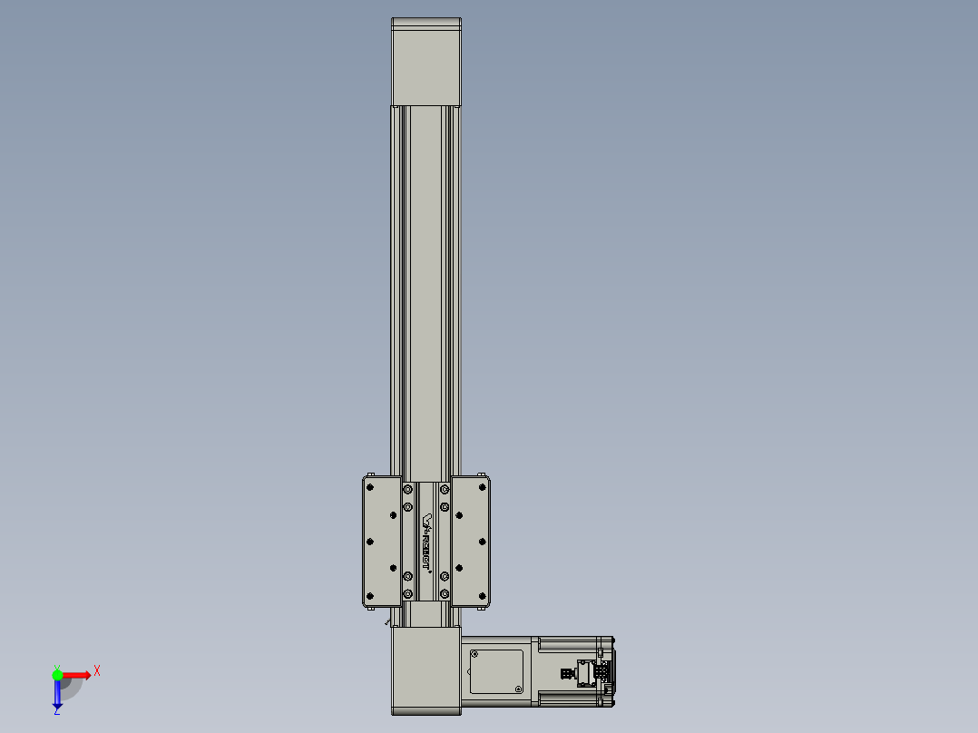 威洛博直线电机模组EB8-L200-S400-L-P75-MS3俯视图