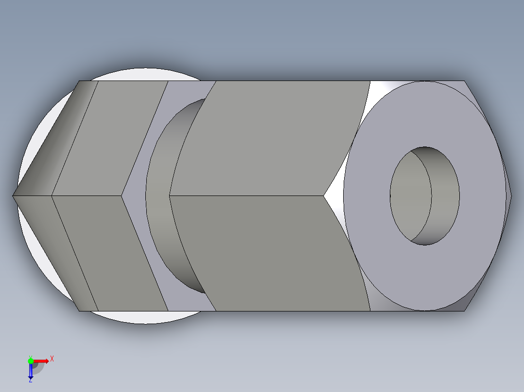 卡套式工业通用硬管接头EO_Adjustable_locknut_45_deg_elbow_VEE06LMCF俯视图