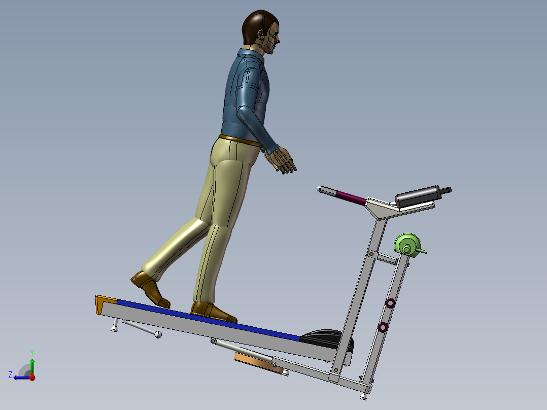 跑步机3D图右视图