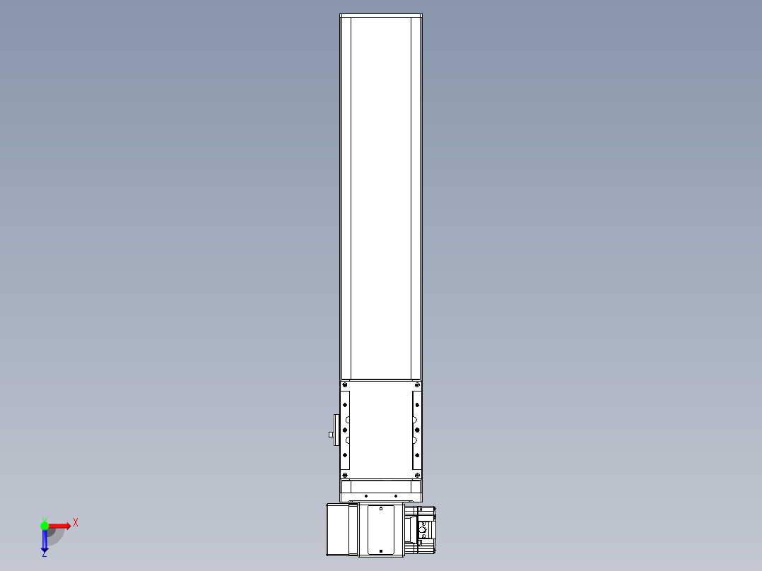 同步带全封闭直线模组TPA-HCB-105D-90-L400-LP-Y-P20-N3俯视图