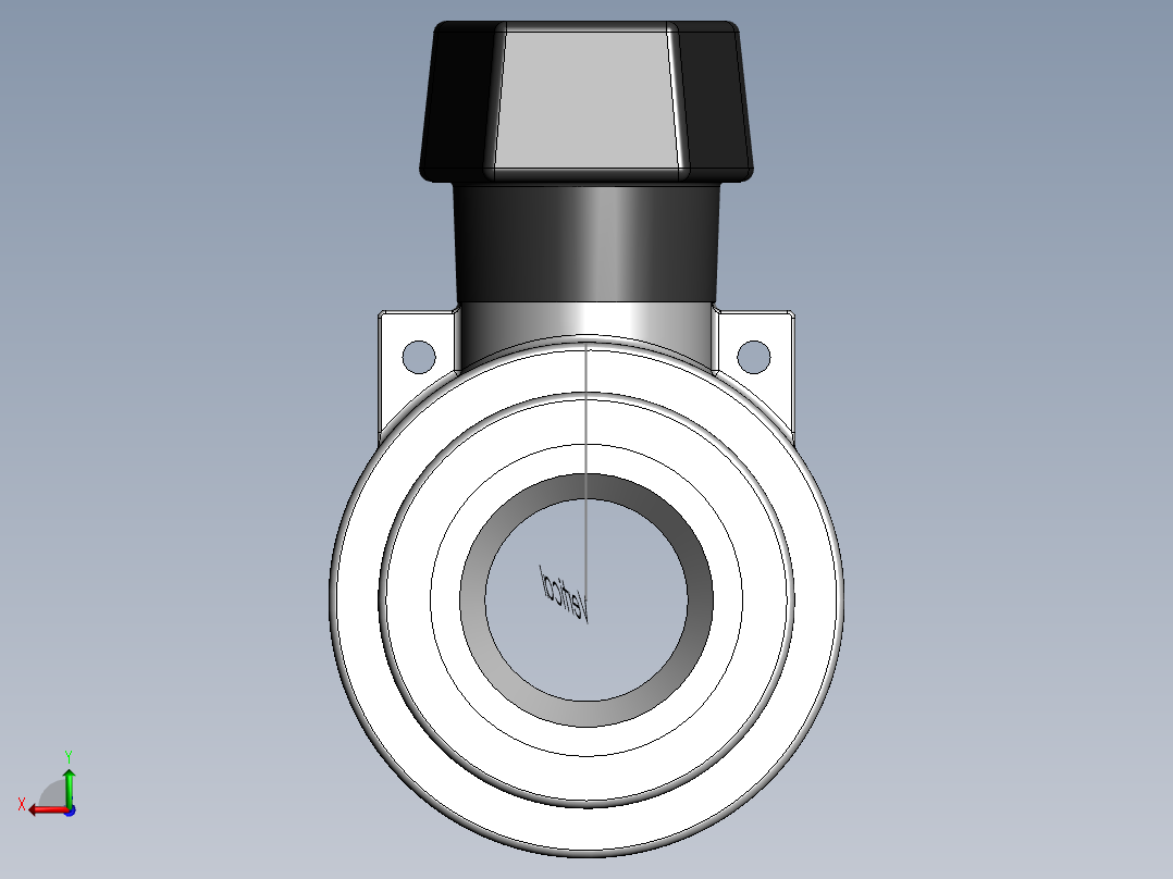 PVC公制管件-50 Ball Valve后视图