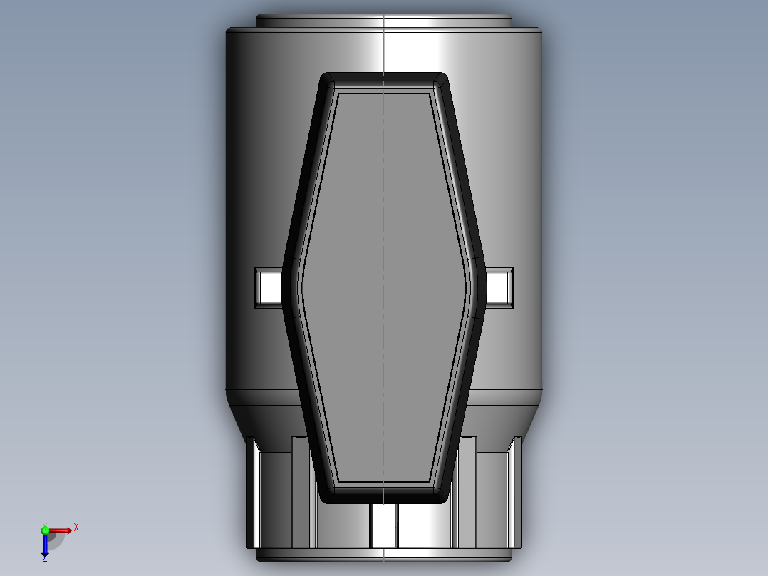 PVC公制管件-50 Ball Valve俯视图