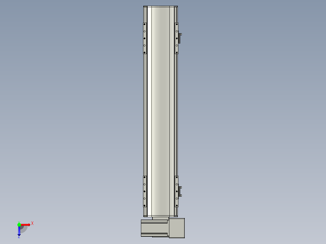 直线模组WG-LHB12-S500-RU设计图纸俯视图