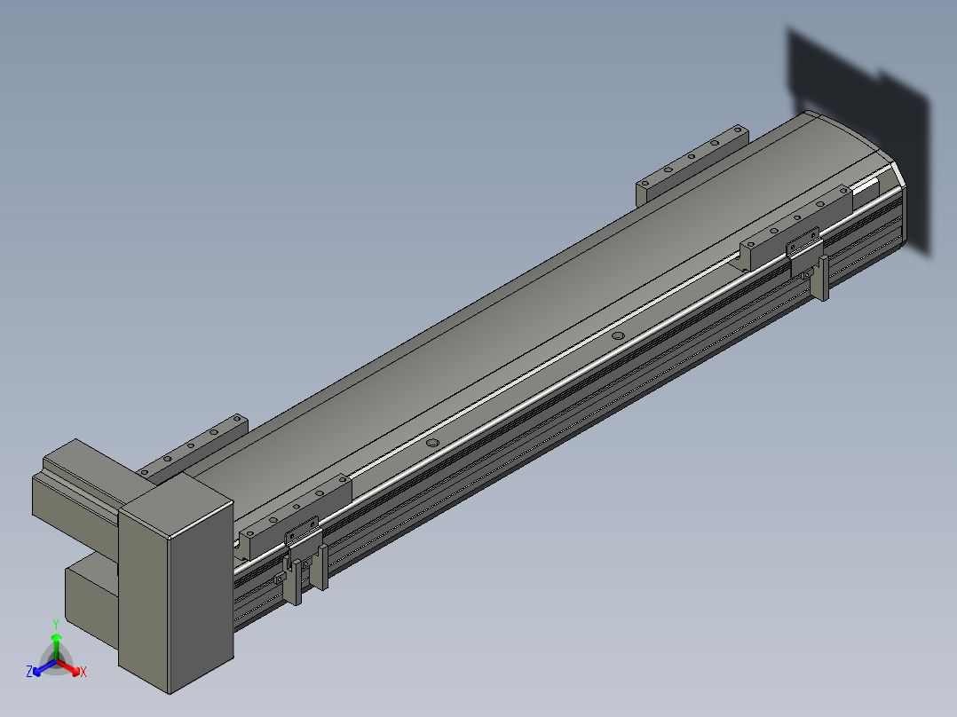 直线模组WG-LHB12-S500-RU设计图纸正等轴测图