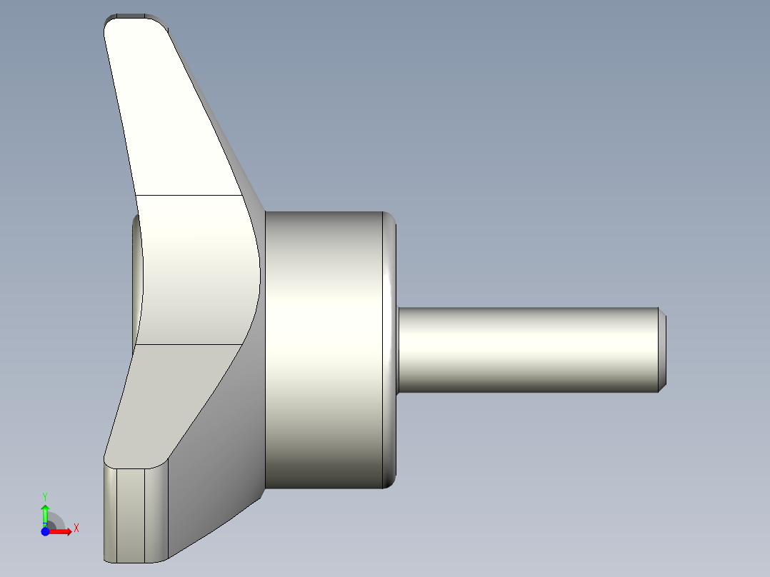 ''三瓣型把手VB.639P-3D多系列多零件图纸模型前视图